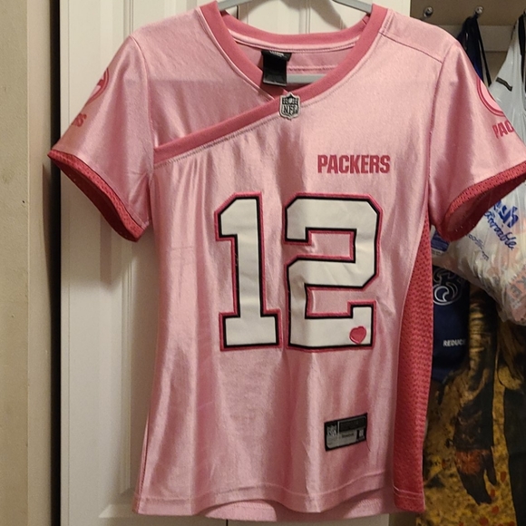 womens pink aaron rodgers jersey